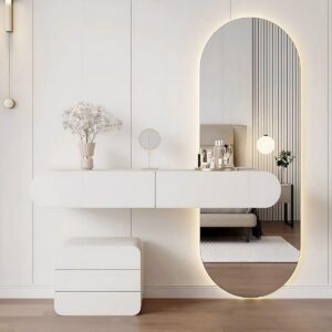 Lira Dresser with Oval Mirror